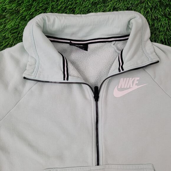 NIKE Sportswear Club Fleece Quarter Zip Pullover Womens M 22x23 - Picture 2 of 13